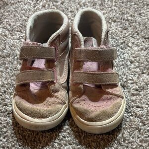 Vans Kids Pink Velcro Sneakers